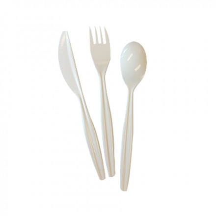 SET DE COUVERTS PUBLICITAIRES RÉUTILISABLES 'COUPLA'  - blanc