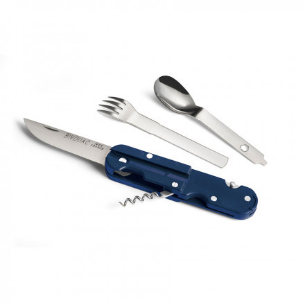 COUTEAU PLIANT PERSONNALISABLE BIVOUAC 'RANGERS' - bleu