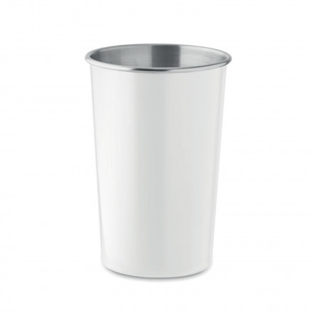 GOBELET ACIER INOX PUBLICITAIRE'SAMILO RECYCLE' - blanc