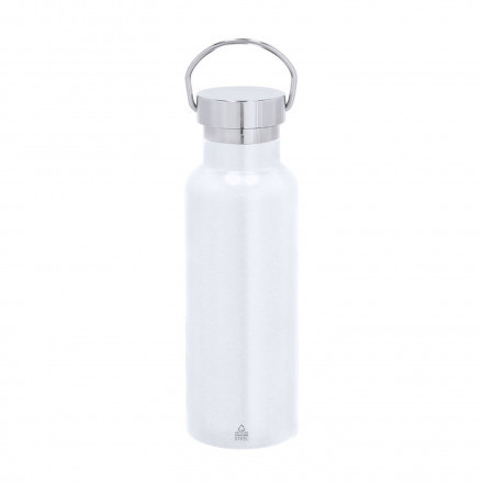 BOUTEILLE ISOTHERME PERSONNALISEE 'HOLLY RECYCLE CERAMIQUE' - blanc