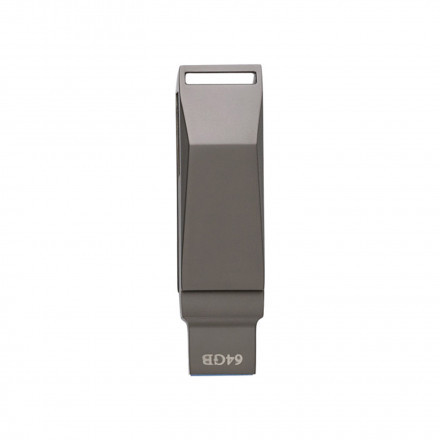 CLE USB TWIST PERSONNALISABLE 3.0 'MITALLO MAX' 64 GO - argenté