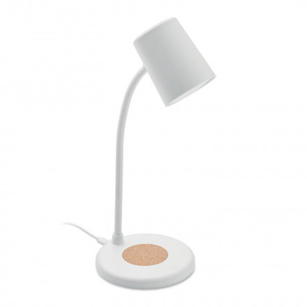 LAMPE DE BUREAU INDICTION 15W PERSONNALISABLE 'LOZU' - blanc