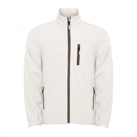 RAPIDE 4J - VESTE SOFTSHELL PERSONNALISABLE HOMME 'ANTARDIDA' - blanc perle