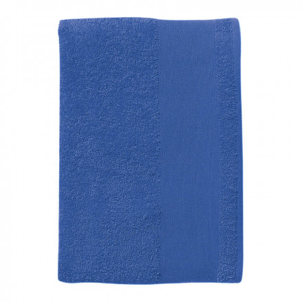 SERVIETTE DE TOILETTE PERSONNALISÉE COULEUR 50x100 CM 'ISLAND' - bleu royal