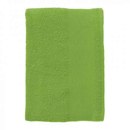 SERVIETTE DE TOILETTE PERSONNALISÉE COULEUR 50x100 CM 'ISLAND' - vert pomme