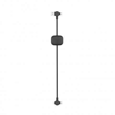 CABLE 4 EN 1 60W PERSONNALISABLE 'LUMIO LONG' - noir