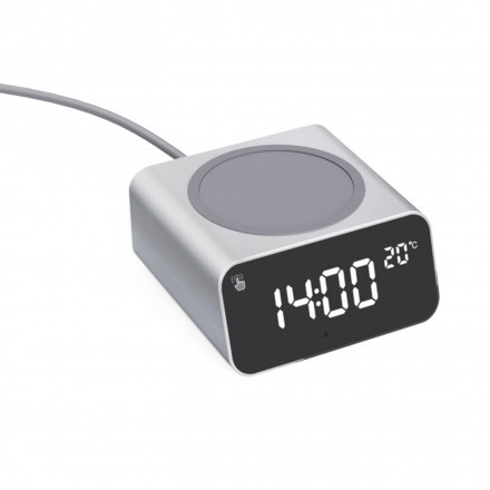 CHARGEUR INDUCTION PERSONNALISABLE 15W 'REDDI CHARGE' - argenté