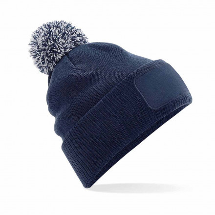 BONNET AVEC REVERS PERSONNALISABLE 'SNOBI PATCH RECTANGLE' - bleu marine