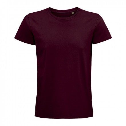 TEE-SHIRT PUBLICITAIRE HOMME BIO COLORE 'PIONEER' 175 GR/M² - bordeaux