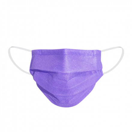 MASQUE UNS1 PUBLICITAIRE - MASQUE GRAND PUBLIC FILTRATION SUPÉRIEURE À 95% - 50 LAVAGES 'BASILE' - violet