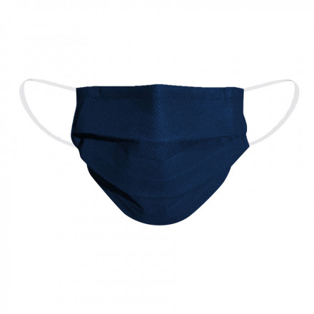 MASQUE UNS1 PUBLICITAIRE - MASQUE GRAND PUBLIC FILTRATION SUPÉRIEURE À 95% - 50 LAVAGES 'BASILE' - marine