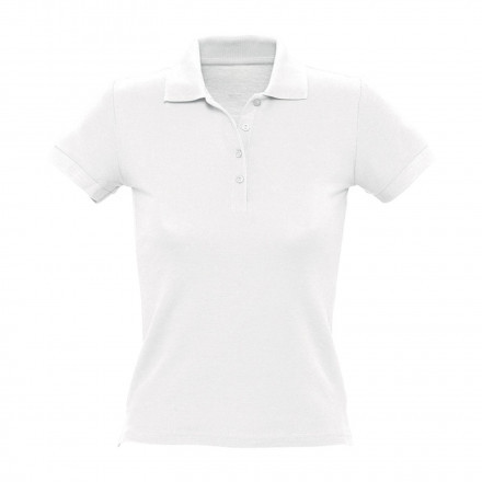 RAPIDE 4J - POLO PUBLICITAIRE FEMME 'PEOPLE' BLANC 210 GR/M² - blanc