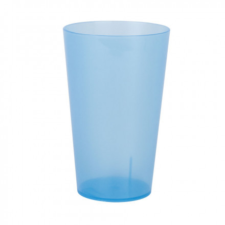 LOT DE 100 GOBELETS RÉUTILISABLES PERSONNALISÉS '30 CL CUP' - EXPEDITION EXPRESS 72H - transparent givré bleu