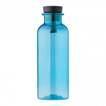 BOUTEILLE PERSONNALISEE 500 ML EN RPET ET BAMBOU 'POWI' - bleu