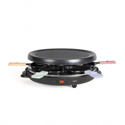 APPAREIL RACLETTE 6 PERSONNES PERSONNALISABLE 'MAROILLES' LIVOO® - noir