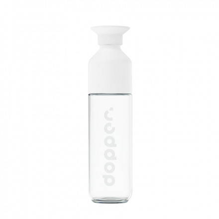 BOUTEILLE EN VERRE PERSONNALISÉE DOPPER VERRE® 400 ML 'LOSTRI' - transparent