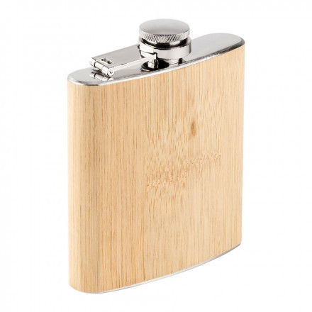 FLASQUE PERSONNALISÉE EN MÉTAL 'GUDY' - bois