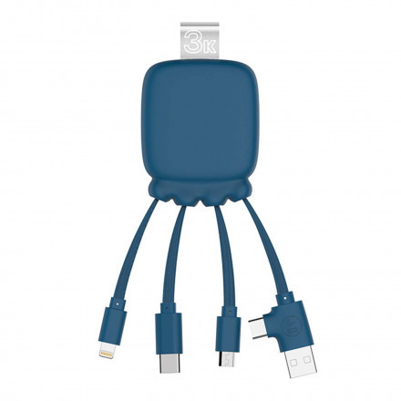BATTERIE DE SECOURS XOOPAR® PERSONNALISÉE MULTICABLES 'GAMMA'  - bleu