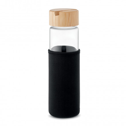 BOUTEILLE VERRE PERSONNALISABLE 'NEMO' - noir