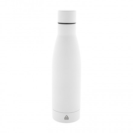 BOUTEILLE PERSONNALISABLE ACIER RECYCLE 750ML 'BROLO' - blanc