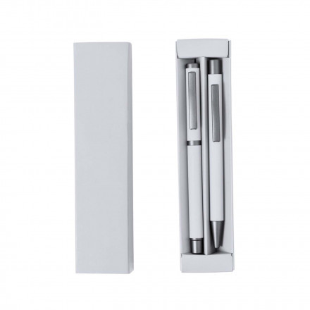 PARURE DE STYLOS PERSONNALISEE 'SOFTLY' - blanc