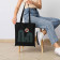TOTE BAG ANSES LONGUES NOIR 'MARIETA' 110 GR/M² À 300 GR/M²
