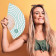 ÉVENTAIL PERSONNALISABLE EN BAMBOU ET TISSU 'ILMA'
