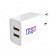 CHARGEUR SECTEUR PERSONNALISÉ 2 PORTS USB 2,4A AKASHI® 'TULO'