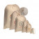 POCHETTE PERSONNALISABLE EN COTON NATUREL 130G/M² 'SAKOULA'