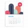CALENDRIER MURAL PERSONNALISABLE A AGRAFES 'ALMANA'