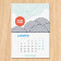 CALENDRIER MURAL ENCOLLE PERSONNALISABLE 'ALMANA'