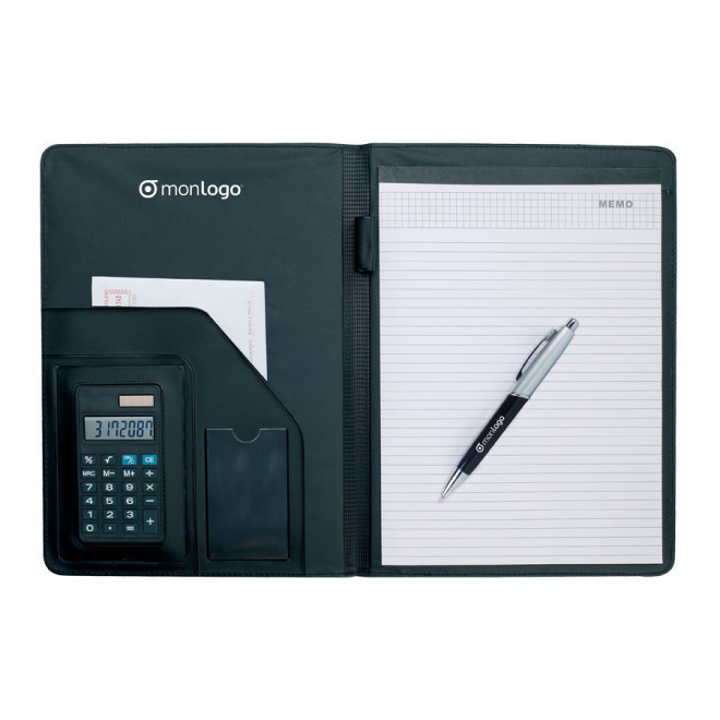 CONFÉRENCIER PERSONNALISÉ A4 AVEC CALCULATRICE 'NEWPORT'