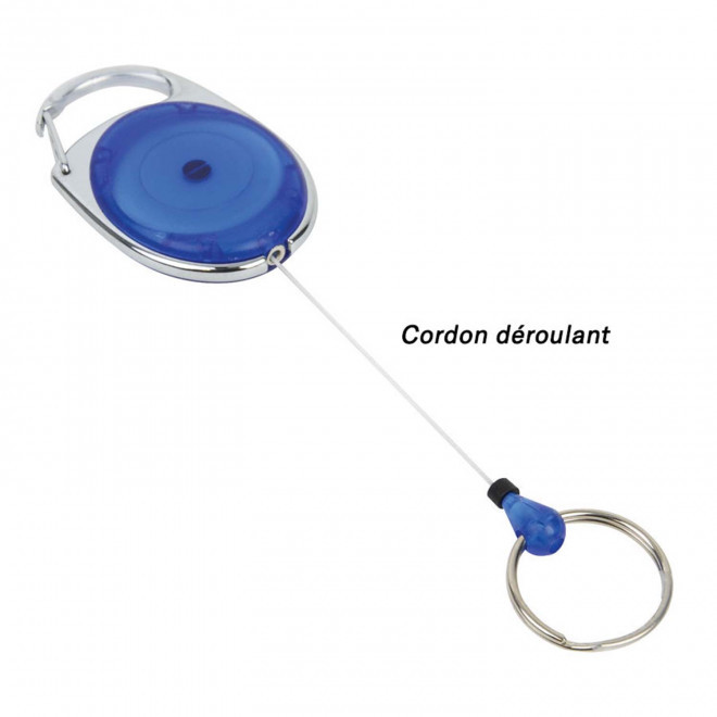 PORTE BADGE PUBLICITAIRE CORDON DEROULANT 'PLAGNA'