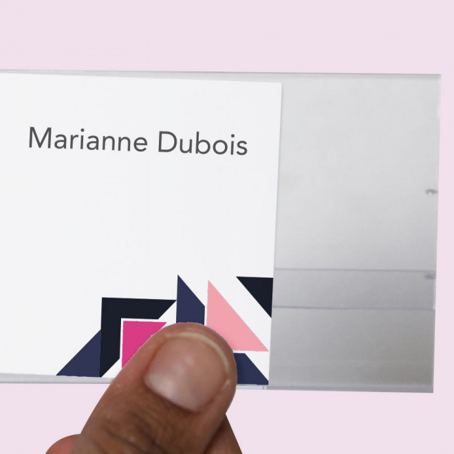 PORTE BADGE PERSONNALISÉ À PINCE ET EPINGLE 'FILIPPO'