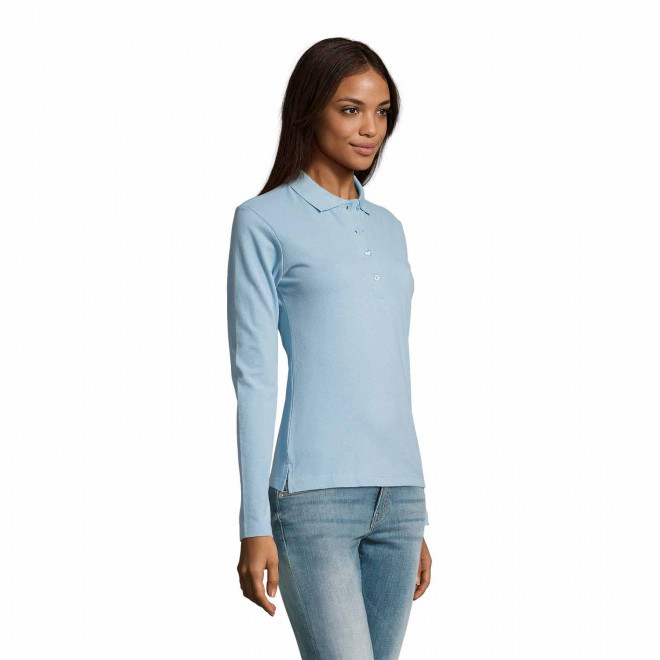 POLO PUBLICITAIRE FEMME MANCHES LONGUES 'PODIUM'