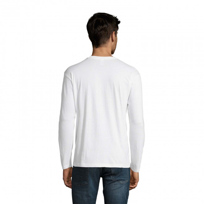 TEE SHIRT HOMME MANCHES LONGUES 'MONARCH' BLANC 150 GR/M²