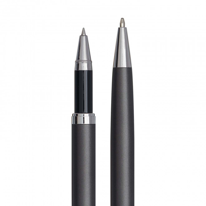 PARURE STYLO BILLE PUBLICITAIRE & ROLLER GRAVÉS 'COURBEVOIE'