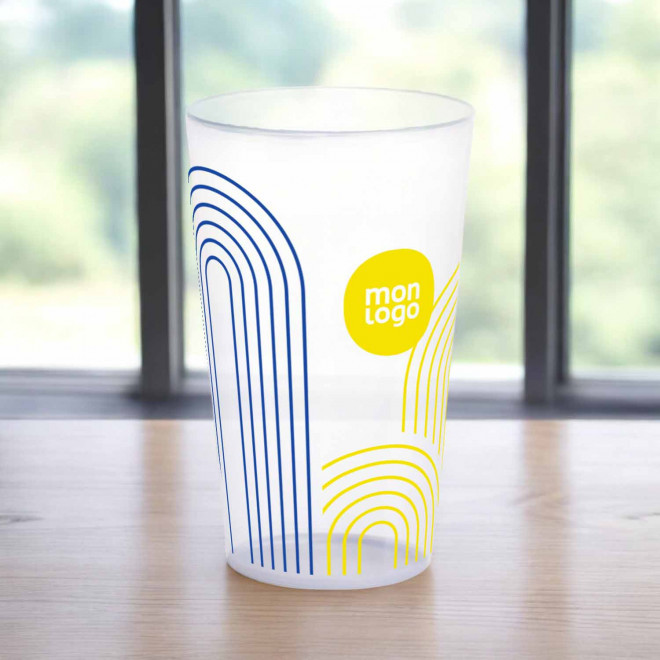 GOBELET PERSONNALISÉ RÉUTILISABLE QUADRI 30 CL 'CUP'