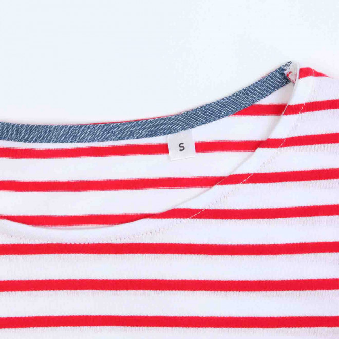 MARINIÈRE PUBLICITAIRE COL ROND FEMME 'MARINE' 150GR/M²