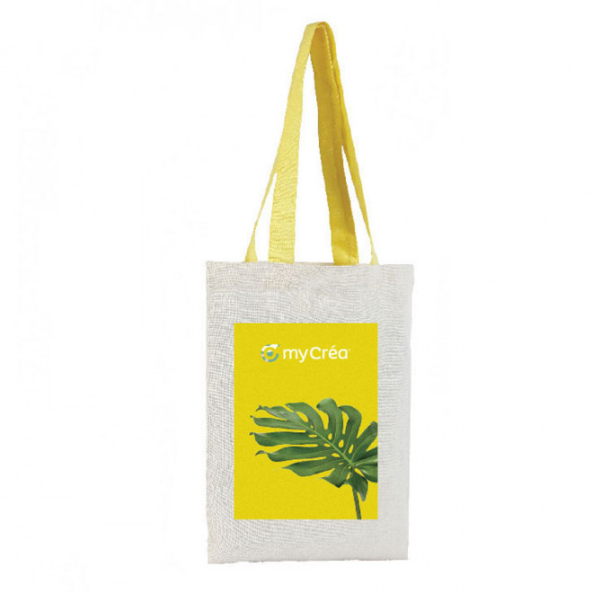 TOTE BAG PUBLICITAIRE COTON ANSES LONGUES 'MINI AURIANA' 130 GR/M²
