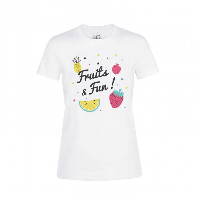 TEE SHIRT BLANC PUBLICITAIRE FEMME 'REGENT' 150 GR/M²