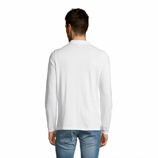 POLO PUBLICITAIRE MANCHES LONGUES HOMME 'WINTER II' BLANC