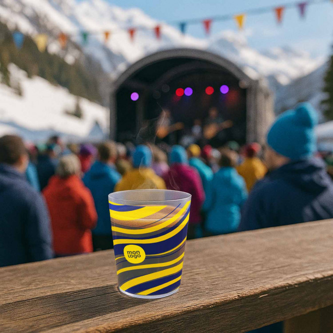 GOBELET A CAFE RÉUTILISABLE PERSONNALISABLE 10 CL QUADRI 'CUP'