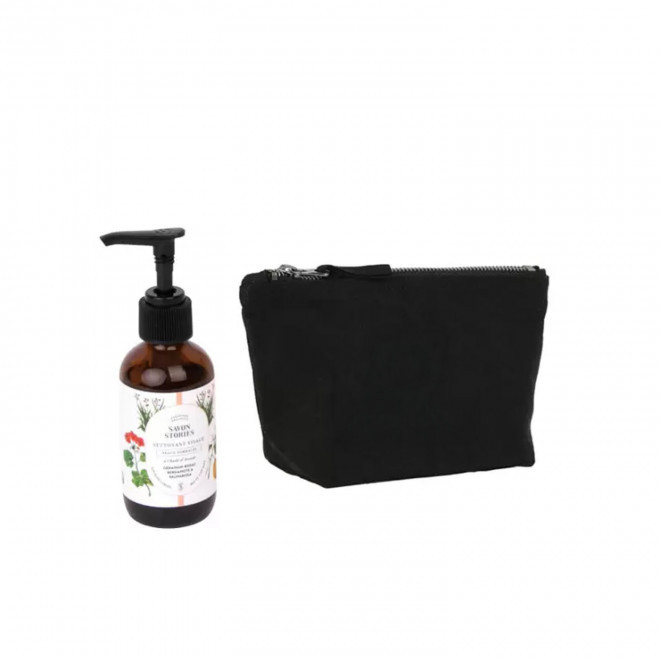 TROUSSE DE TOILETTE PERSONNALISABLE NOIRE 'VALENTINE'