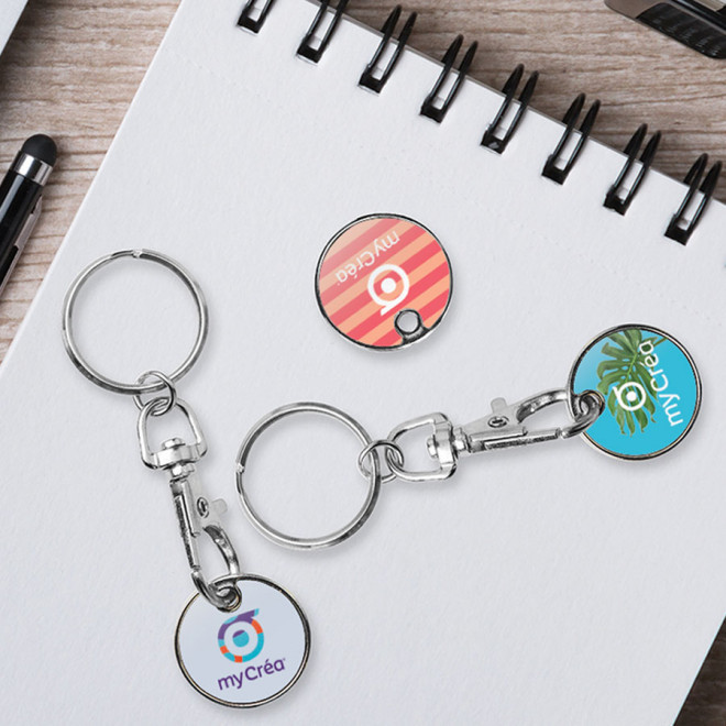 PORTE CLÉS PUBLICITAIRE AVEC IMPRESSION 'EUROJETON QUADRI'