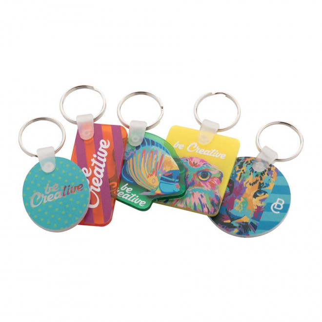 PORTE CLÉS PUBLICITAIRE SUR MESURE EN ACRYLIQUE RIGIDE 'OLEIRAS'