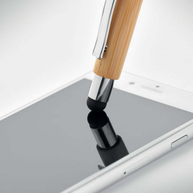 STYLO PUBLICITAIRE AVEC STYLET BAMBOU 'NITIDA'