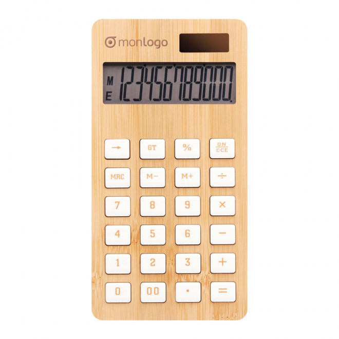 CALCULATRICE PERSONNALISÉE EN BAMBOU 'CALCULEO'