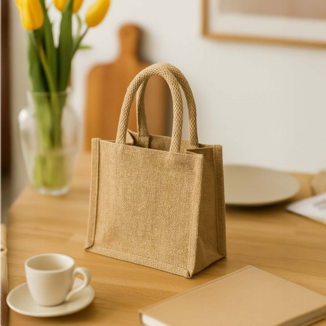 MINI SAC EN JUTE PERSONNALISABLE 'DUA'