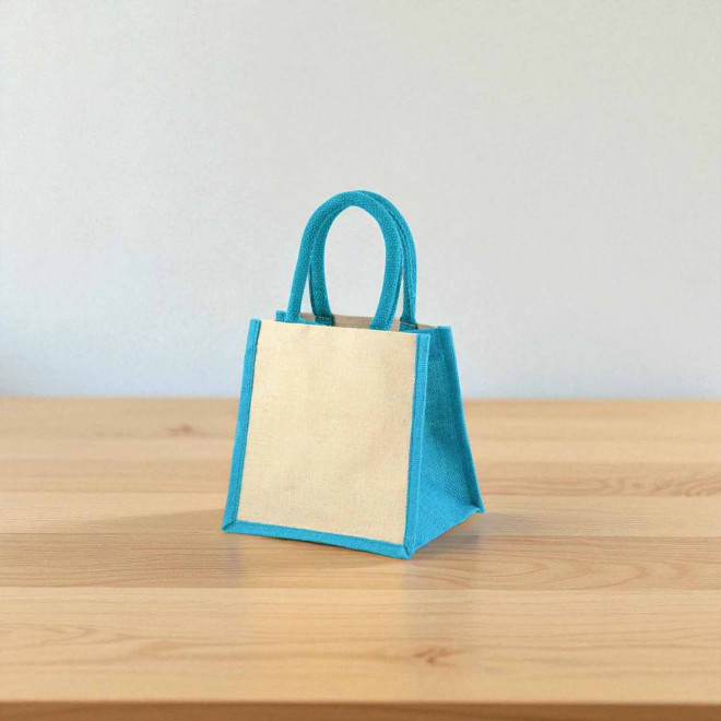 MINI SAC EN JUTE PERSONNALISABLE 'DUA COLOR'